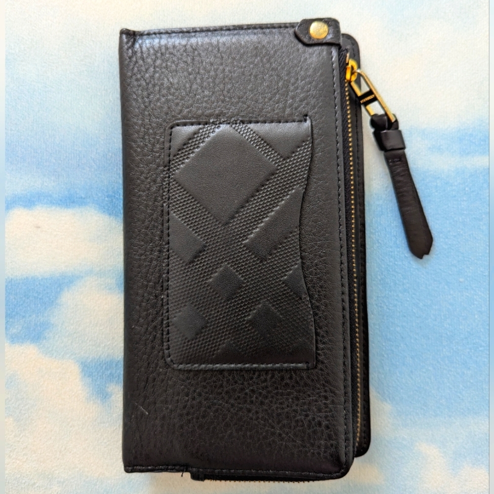 Burberry Black Leather Wallet Purse